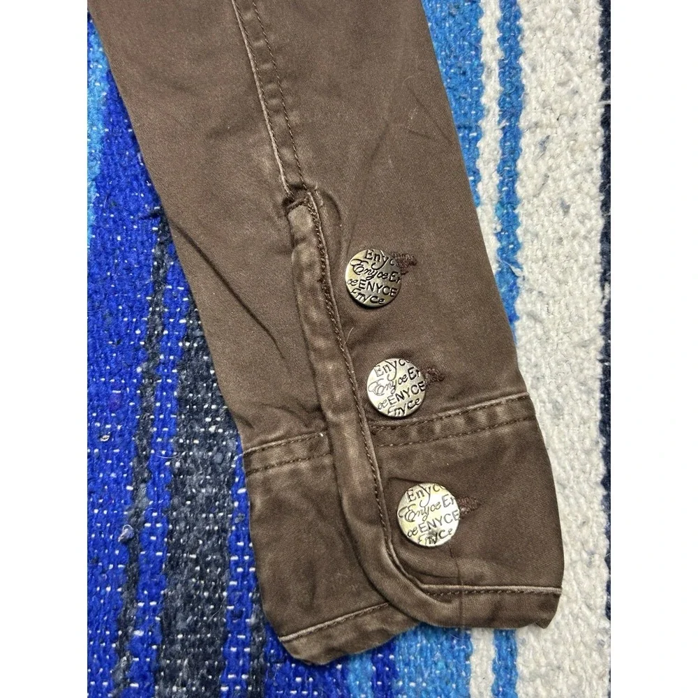 Vintage Y2K Enyce Blazer Jacket Toddler Girls Youth Medium Brown Cyber Grunge